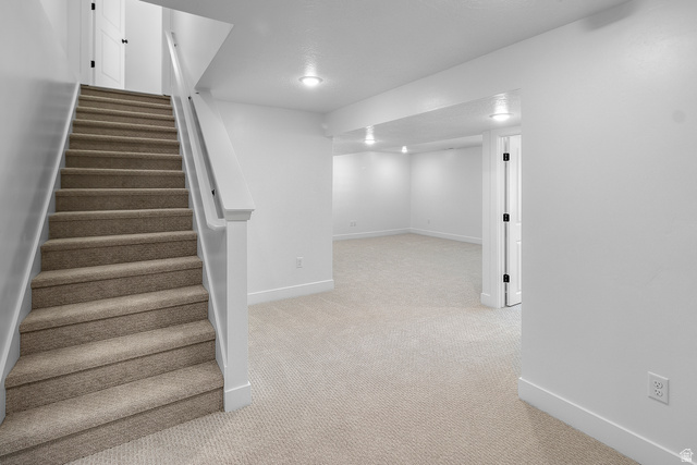 2816 West Aurora Avenue Mapleton, UT 84664 - Photo 18 of 20 Stairs featuring baseboards and carpet