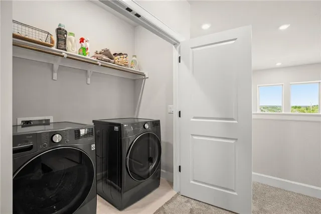 a living room with furniture and a couch
