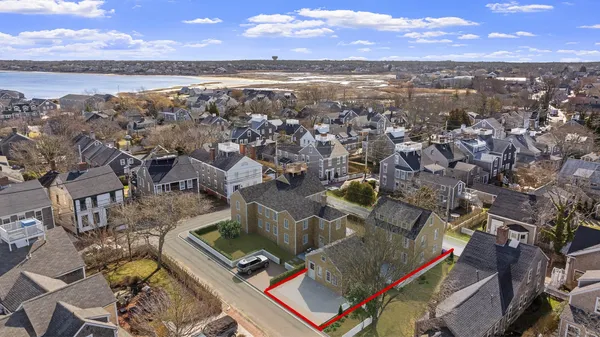 an aerial view of multiple house