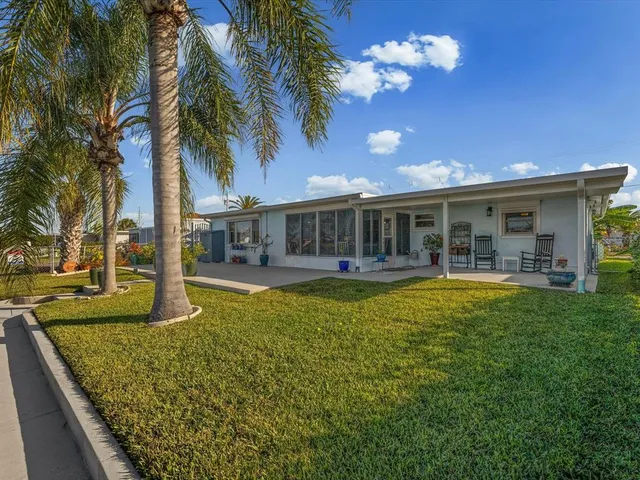 a front view of a house with entertaining space