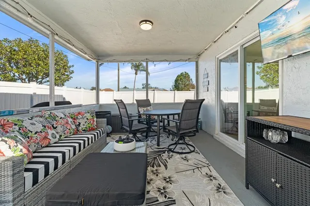 a view of outdoor space with seating