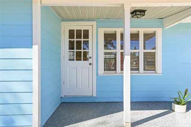 a view of front door