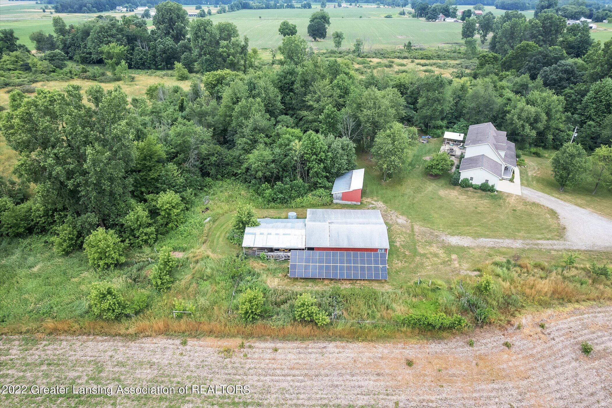 4182 Wright Road Leslie, MI 49251 - Photo 40 of 47 Aerial Side View