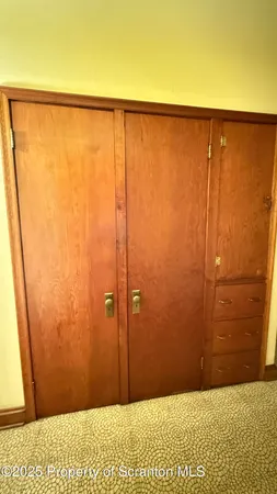 a view of wooden door