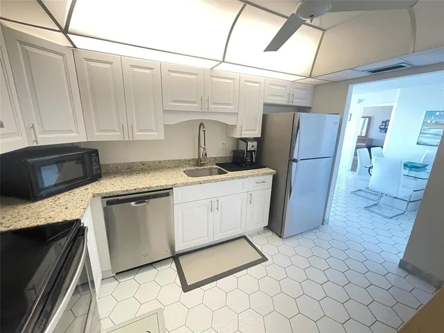 a view of building with ocean view