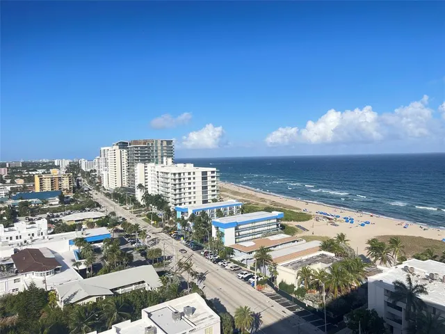 a view of an ocean and beach
