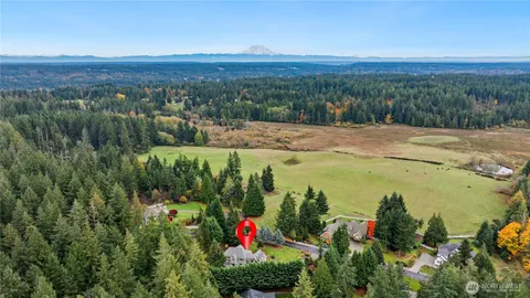 a view of a lake with a mountain in the background