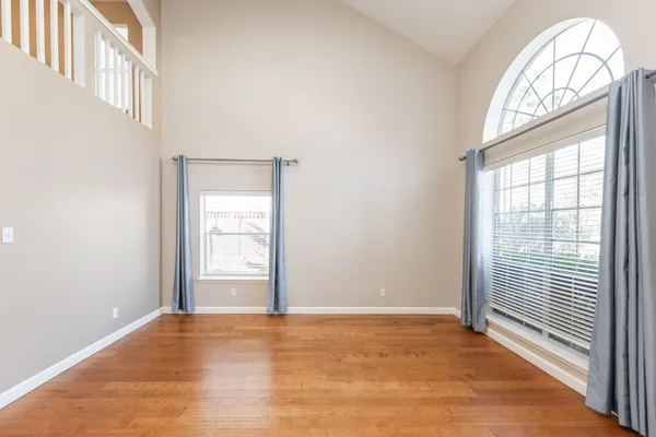 an empty room with a window