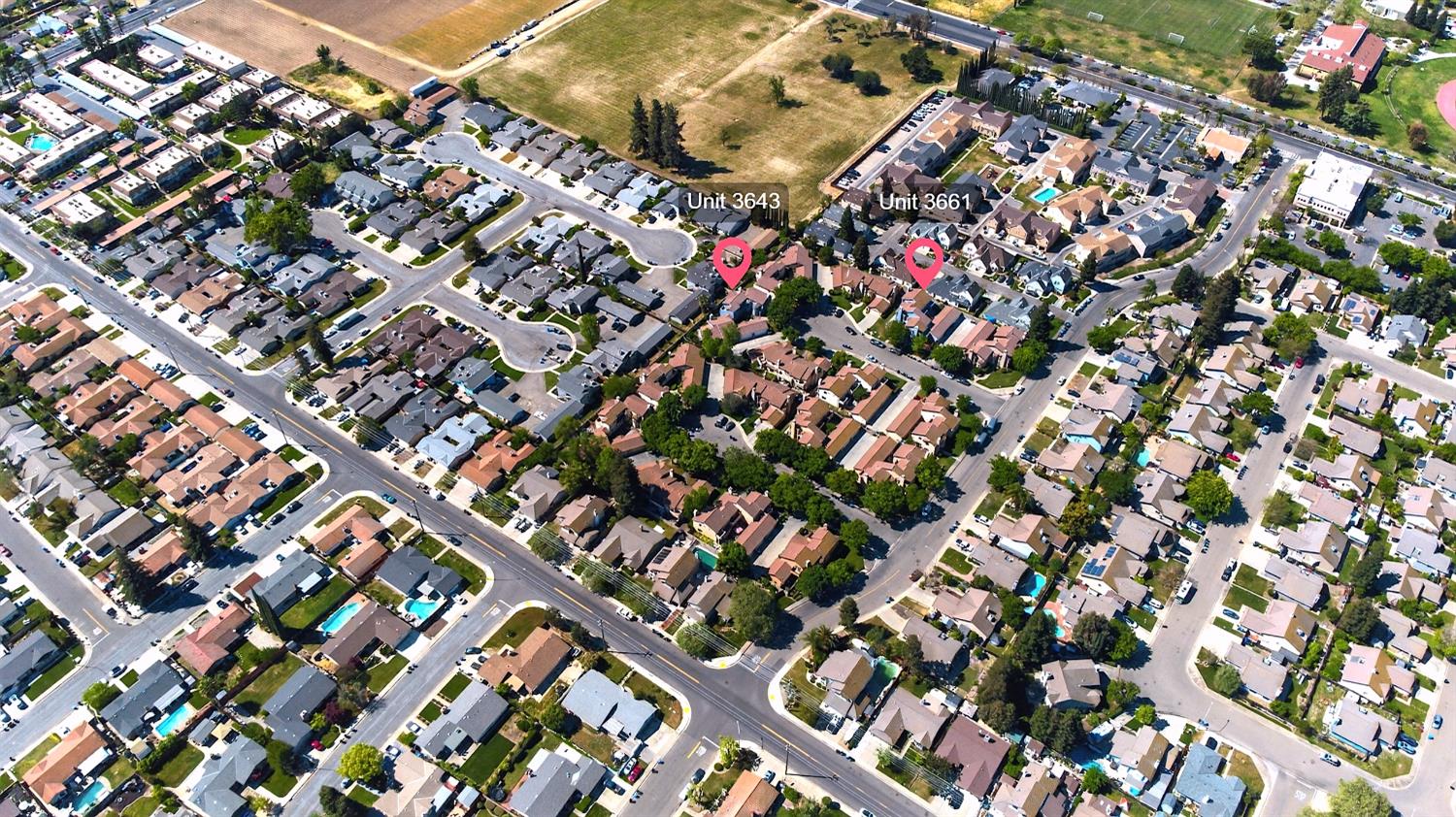 an aerial view of a city