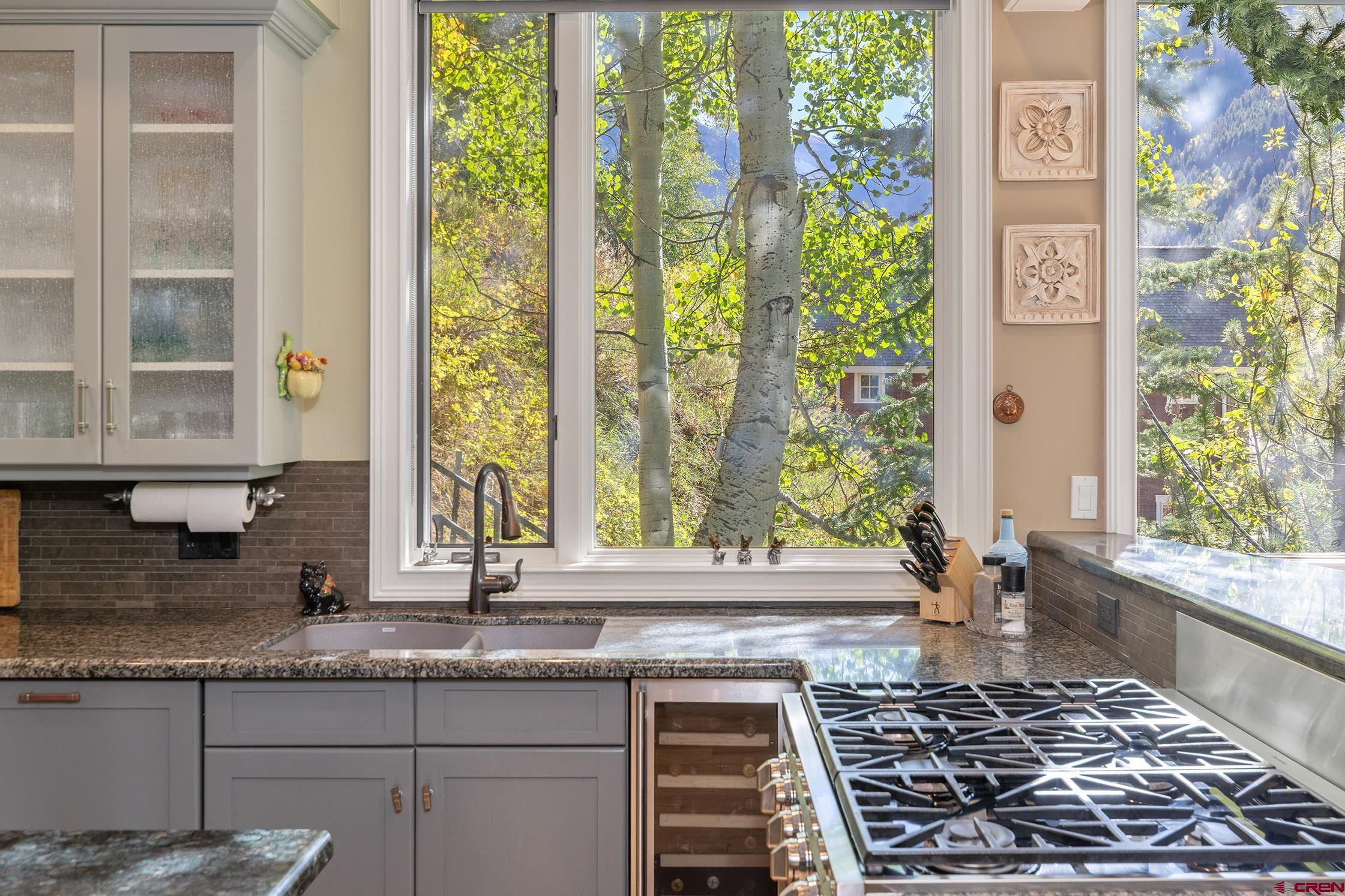 721 East Columbia Avenue Telluride, CO 81435 - Photo 9 of 44 a kitchen with a sink and large window