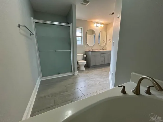 a view of outdoor space with swimming pool and mountain view