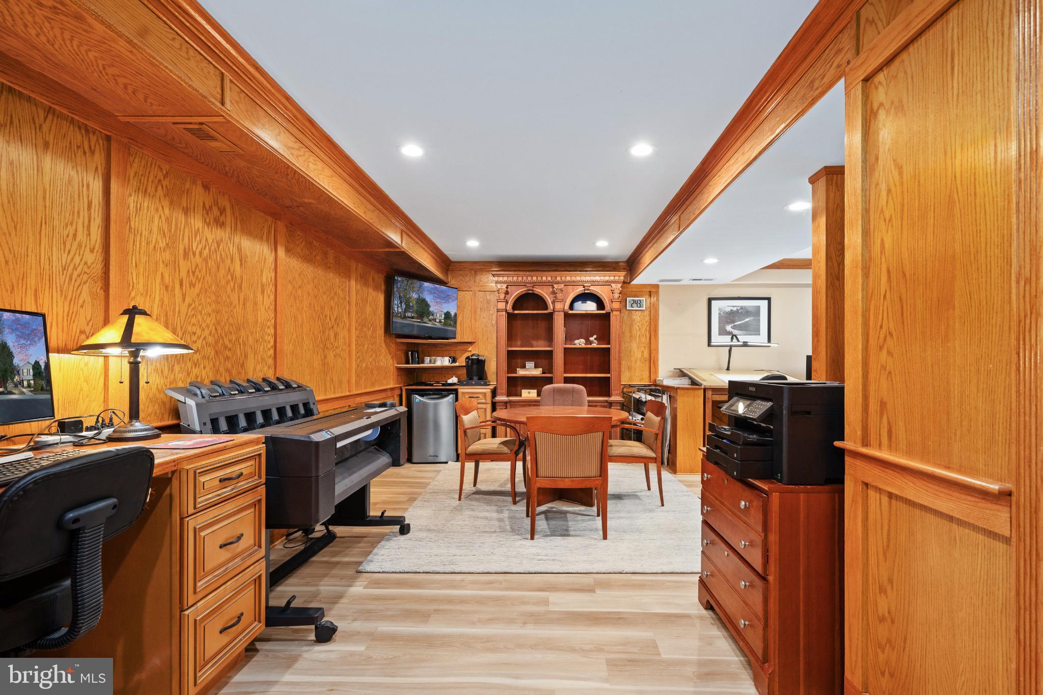 224 Prince Street Northeast Leesburg, VA 20176 - Photo 62 of 84 Elegant wood-paneled home office retreat.