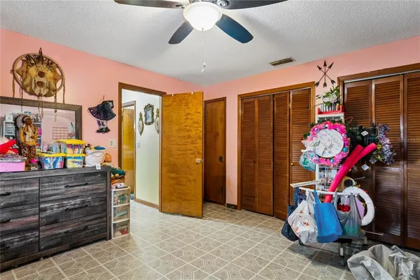 a view of a room with shelves