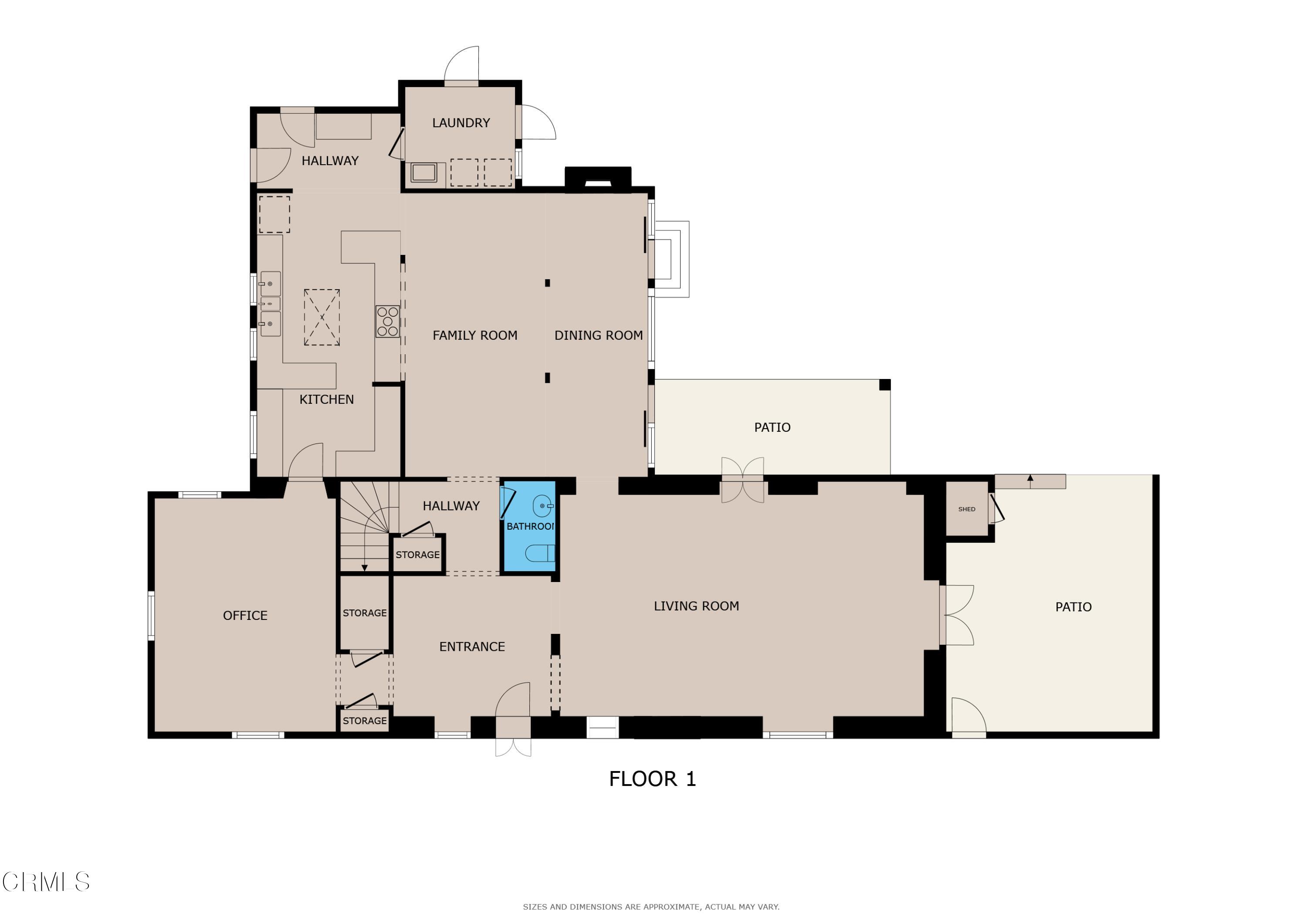 1436 North Arroyo Boulevard Pasadena, CA 91103 - Photo 43 of 44 1436N Arroyo Blvd - Floor 1 - Floor Plan
