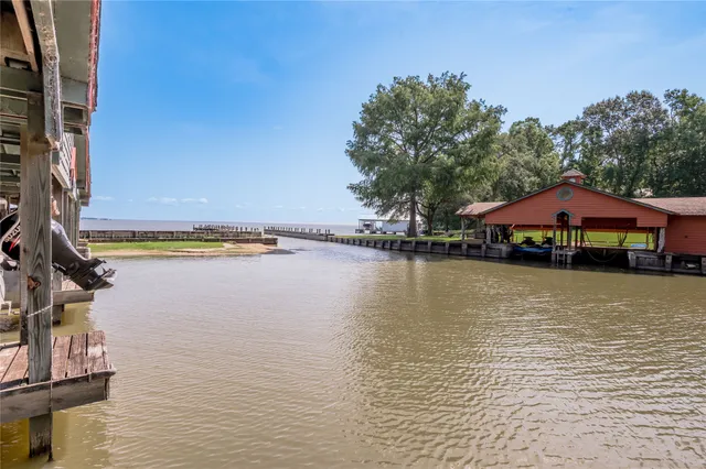a view of lake with mountain