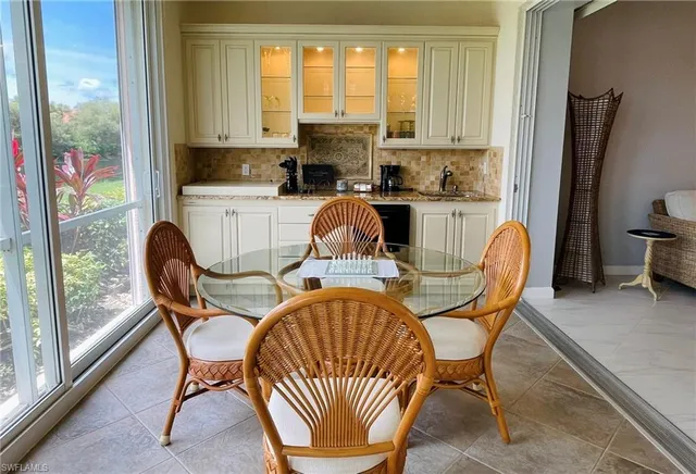 a view of a glass door