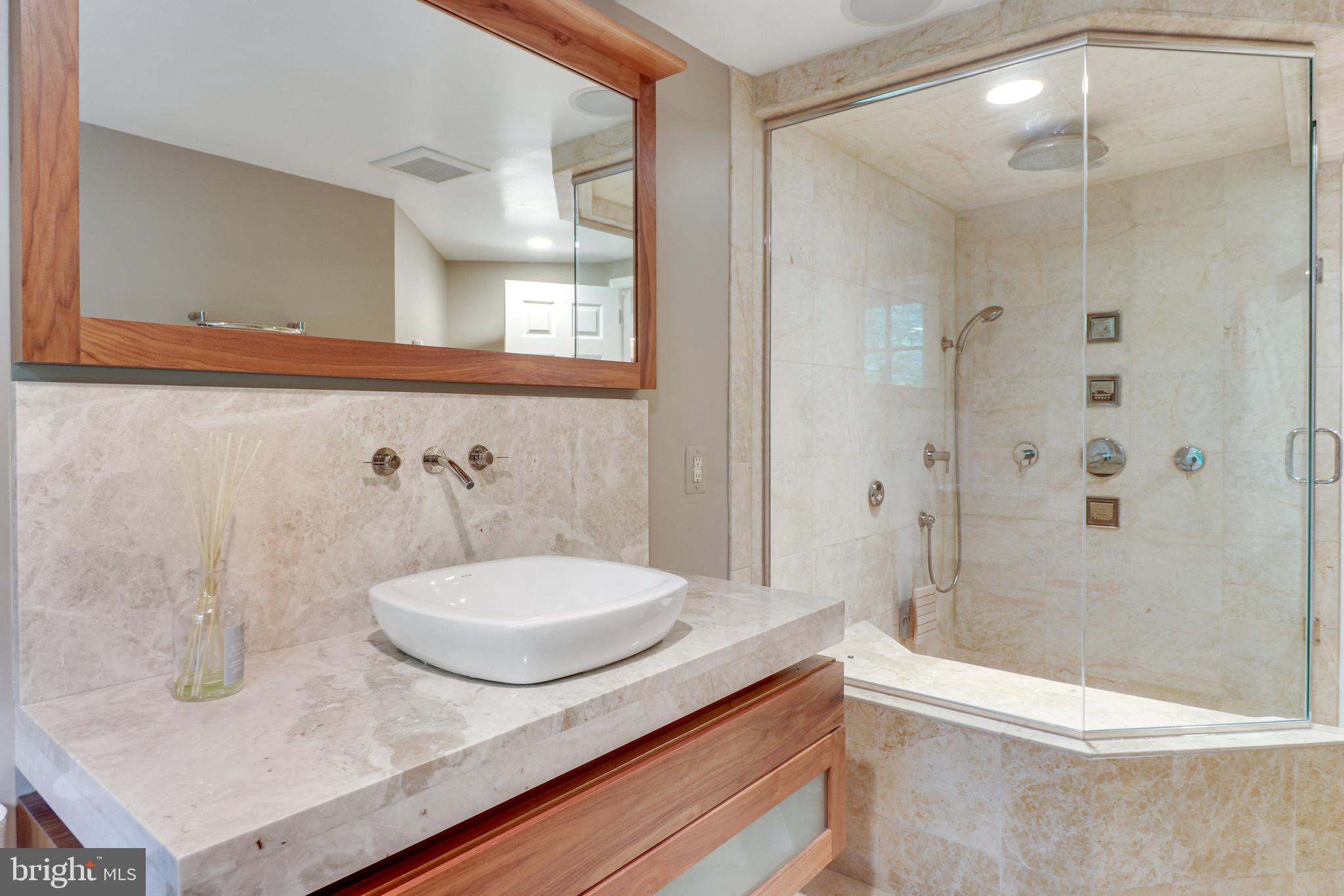 8618 Brook Road McLean, VA 22102 - Photo 67 of 81 Natural Stone Steam shower