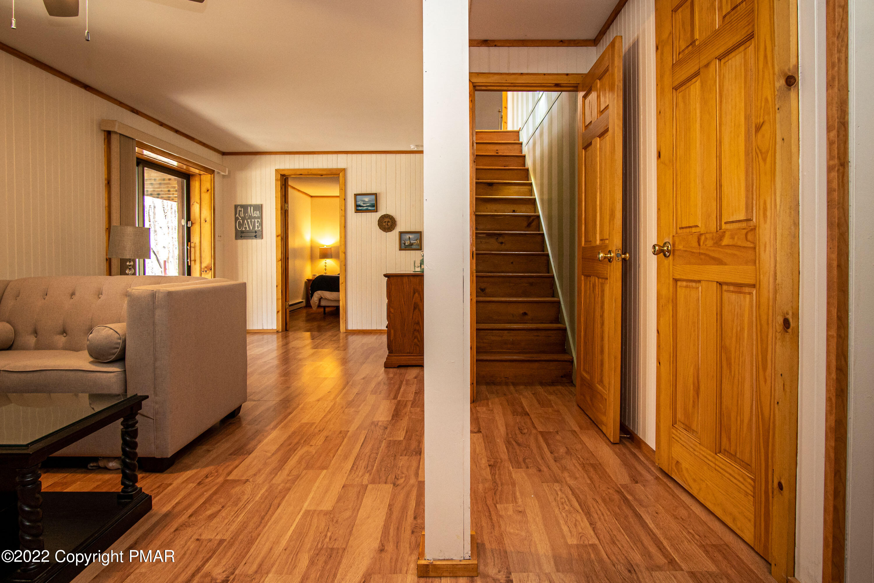 6374 Decker Road Bushkill, PA 18324 - Photo 36 of 60 a view of a room with wooden floor and stairs