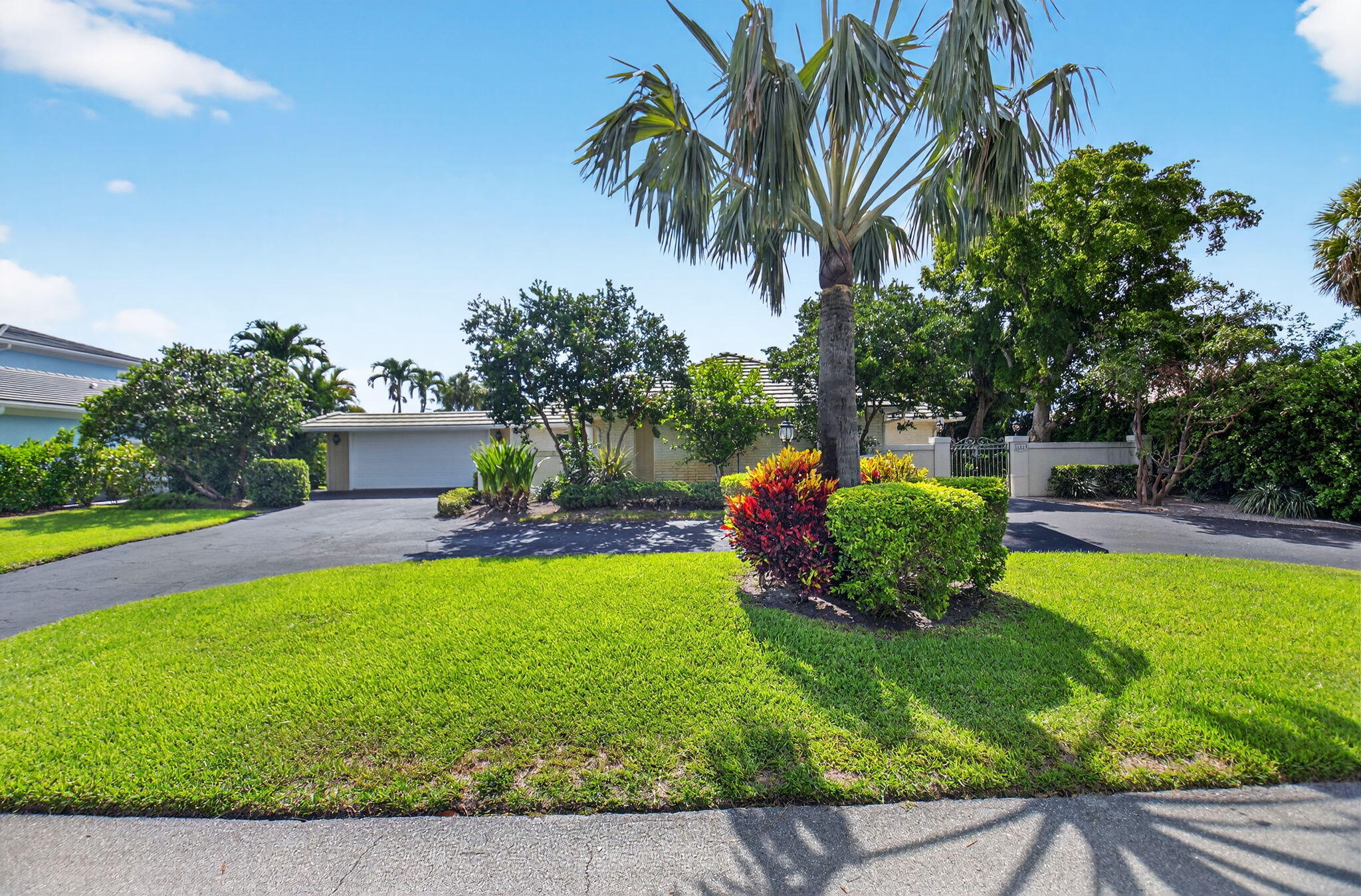 a view of a backyard with a garden