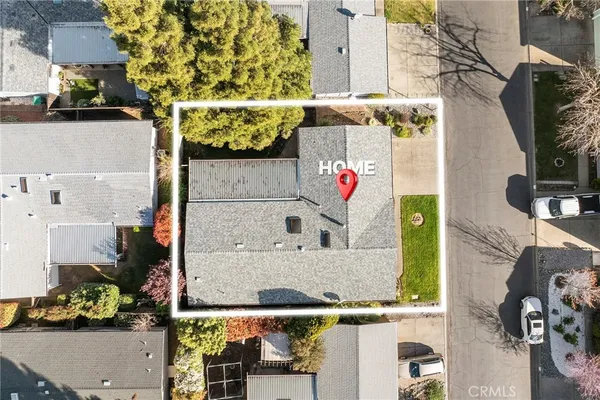an aerial view of multiple house