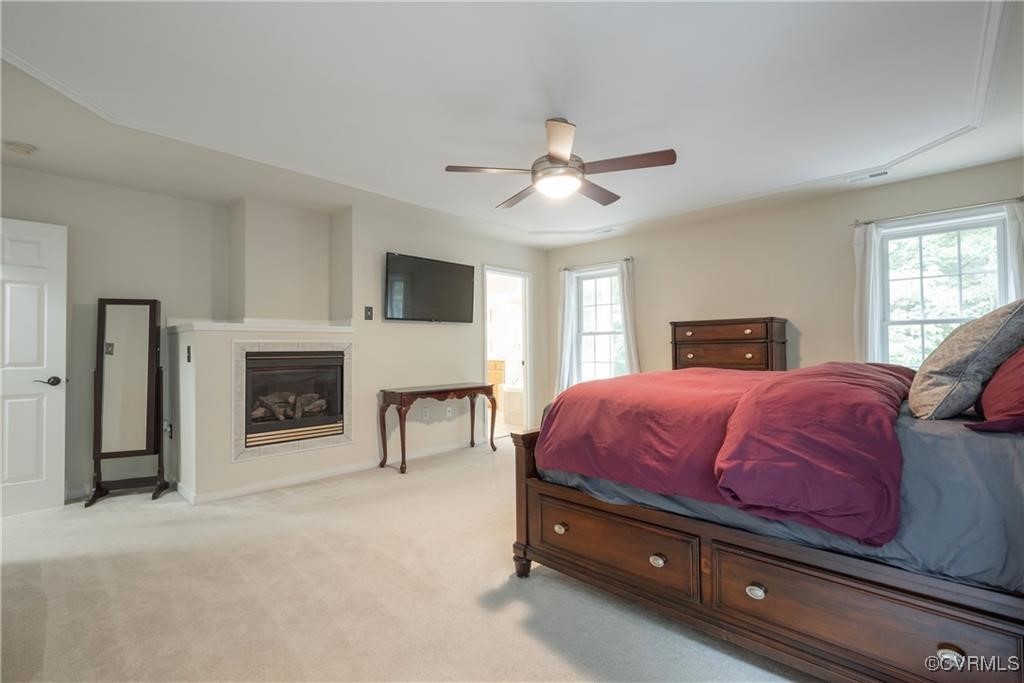 862 Club Ridge Court Chester, VA 23836 - Photo 21 of 50 Carpeted bedroom with multiple windows and ceiling