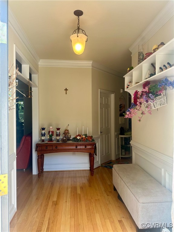 862 Club Ridge Court Chester, VA 23836 - Photo 6 of 50 Mudroom featuring ornamental molding and light woo