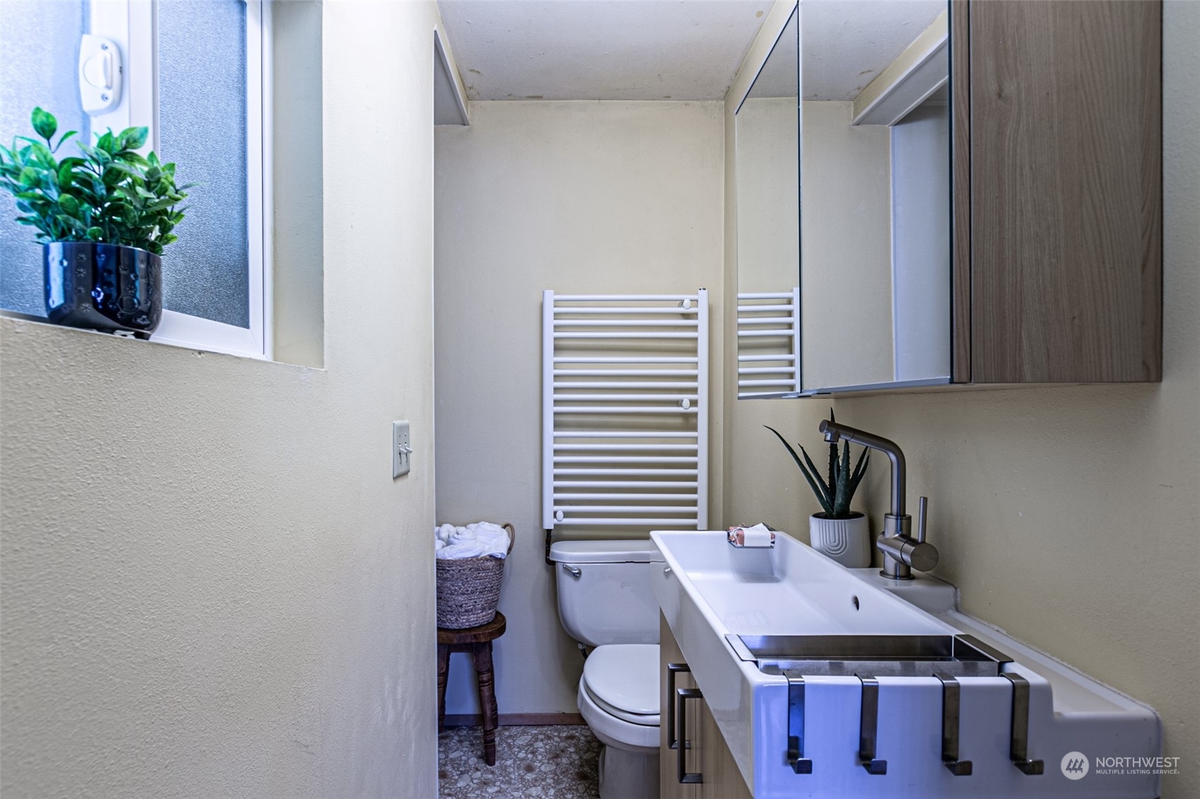 20462 98th Place South Kent, WA 98031 - Photo 18 of 31 a bathroom with a sink a toilet and potted plant