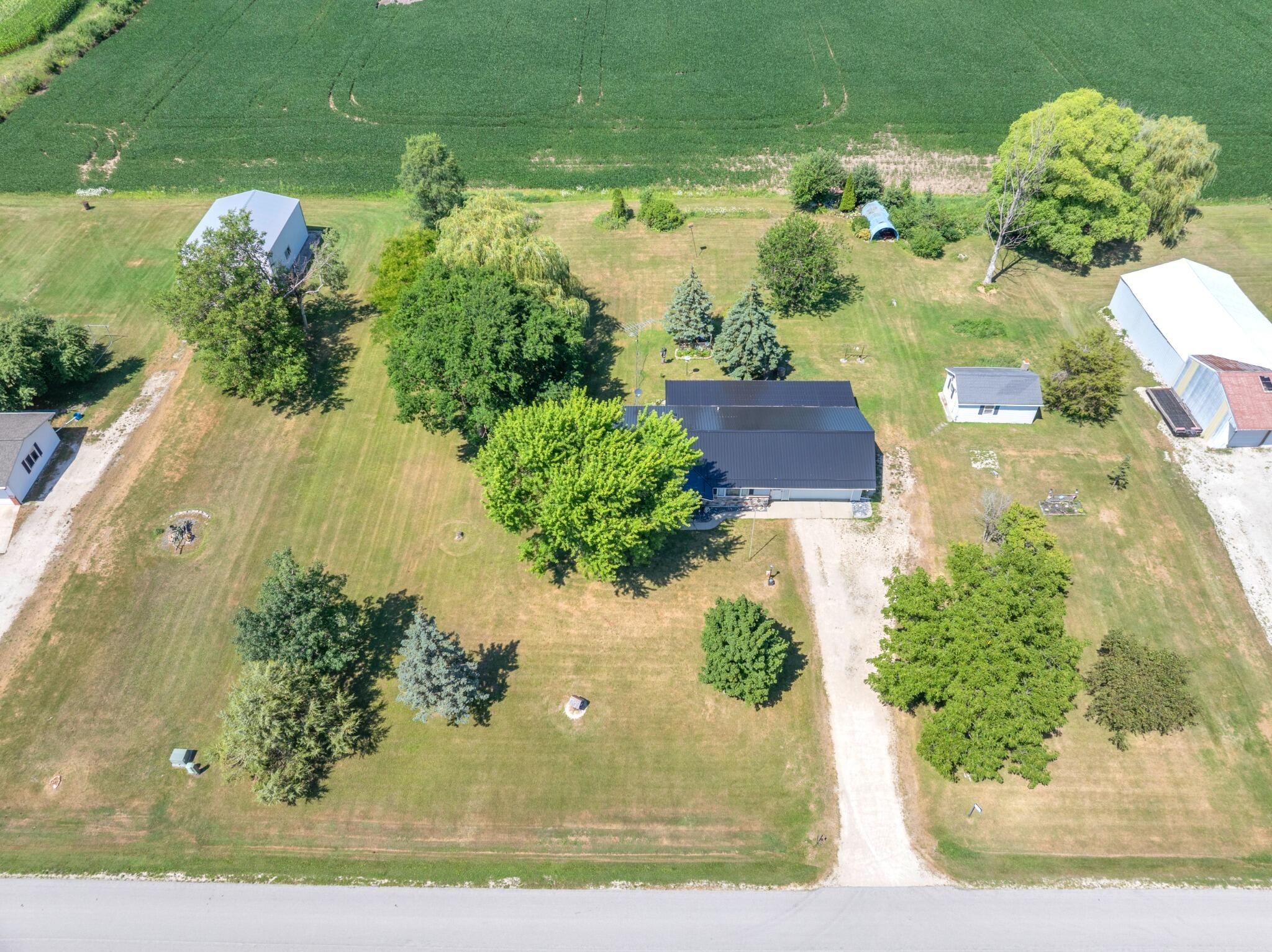 6973 Kenyon Road Byron, WI 53065 - Photo 4 of 28 Aerial Front Property View - W6973 Kenyo
