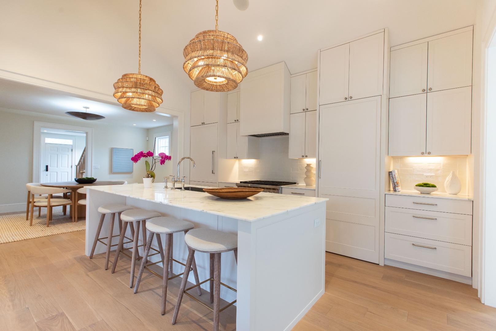 10 Silver Street Nantucket, MA 02554 - Photo 16 of 48 a kitchen with a cabinets and chandelier