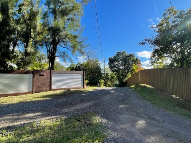 1740 Kokomo Road, Unit B Haiku, HI 96708 - Photo 2 of 29 a view of a yard with potted plants and large trees