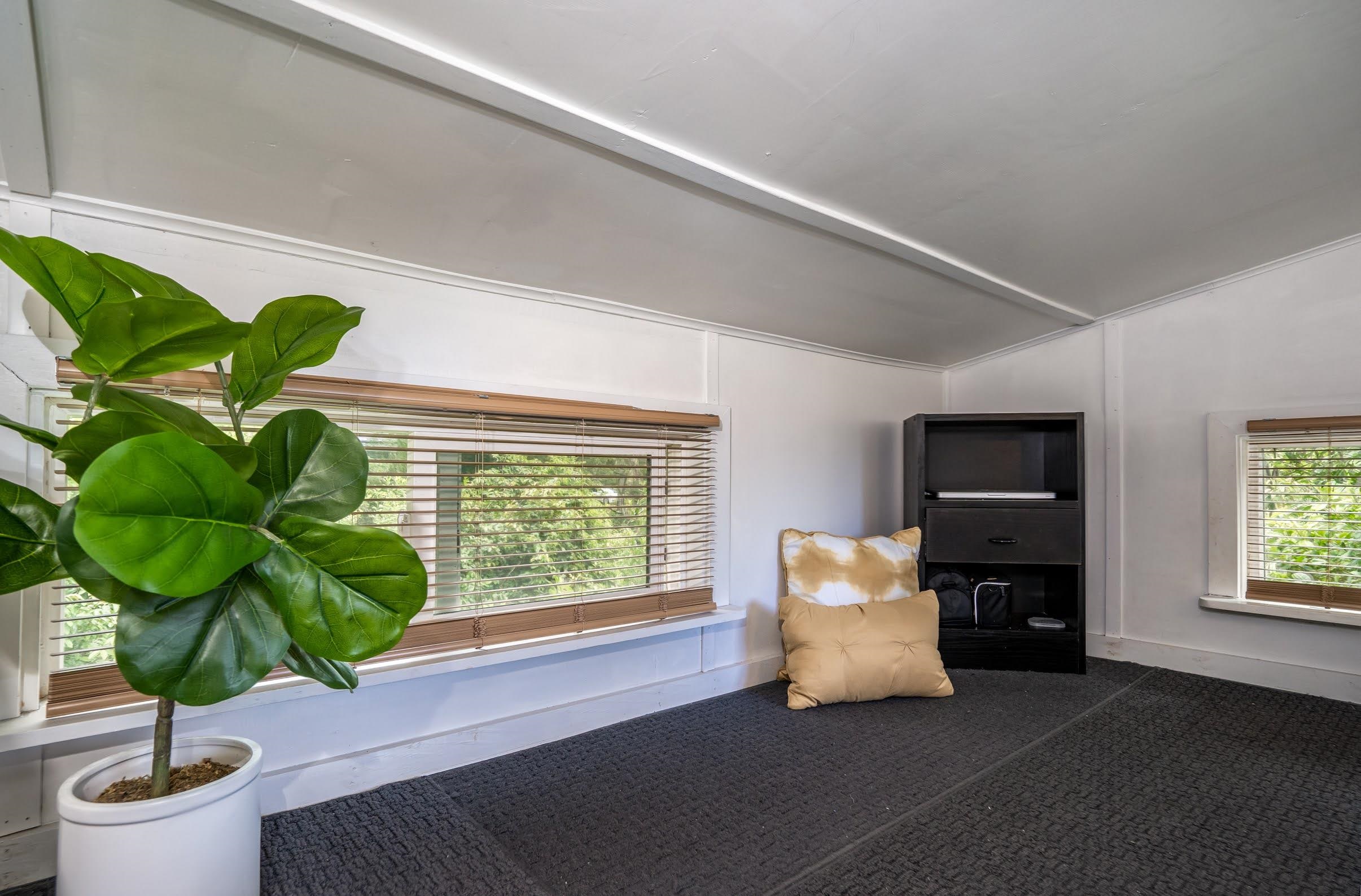 1740 Kokomo Road, Unit B Haiku, HI 96708 - Photo 26 of 29 a living room with furniture and a potted plant