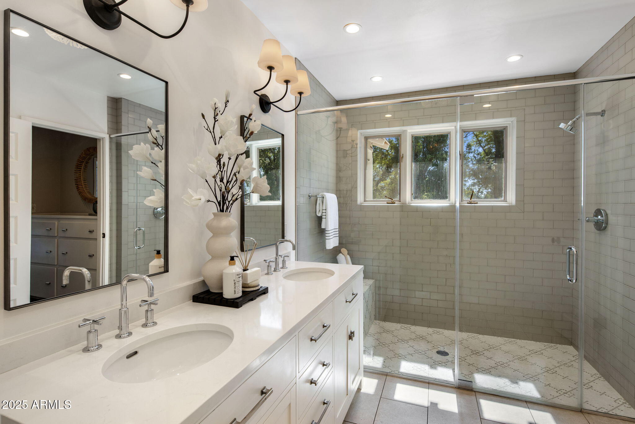 525 West Berridge Lane Phoenix, AZ 85013 - Photo 23 of 67 a bathroom with a double vanity sink mirror and double