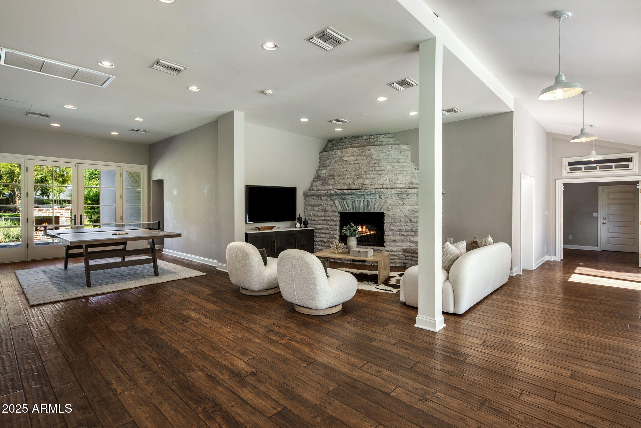 525 West Berridge Lane Phoenix, AZ 85013 - Photo 28 of 67 a living room with furniture and a fireplace