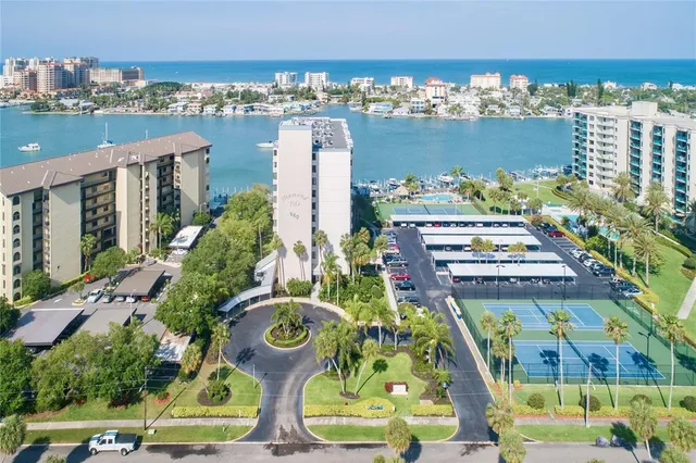 a view of a city with tall buildings