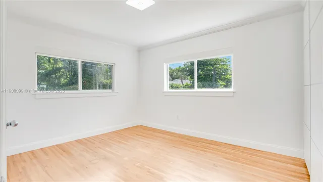 an empty room with a window