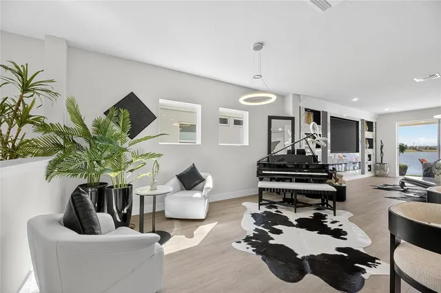 a view of a livingroom with furniture and a living room