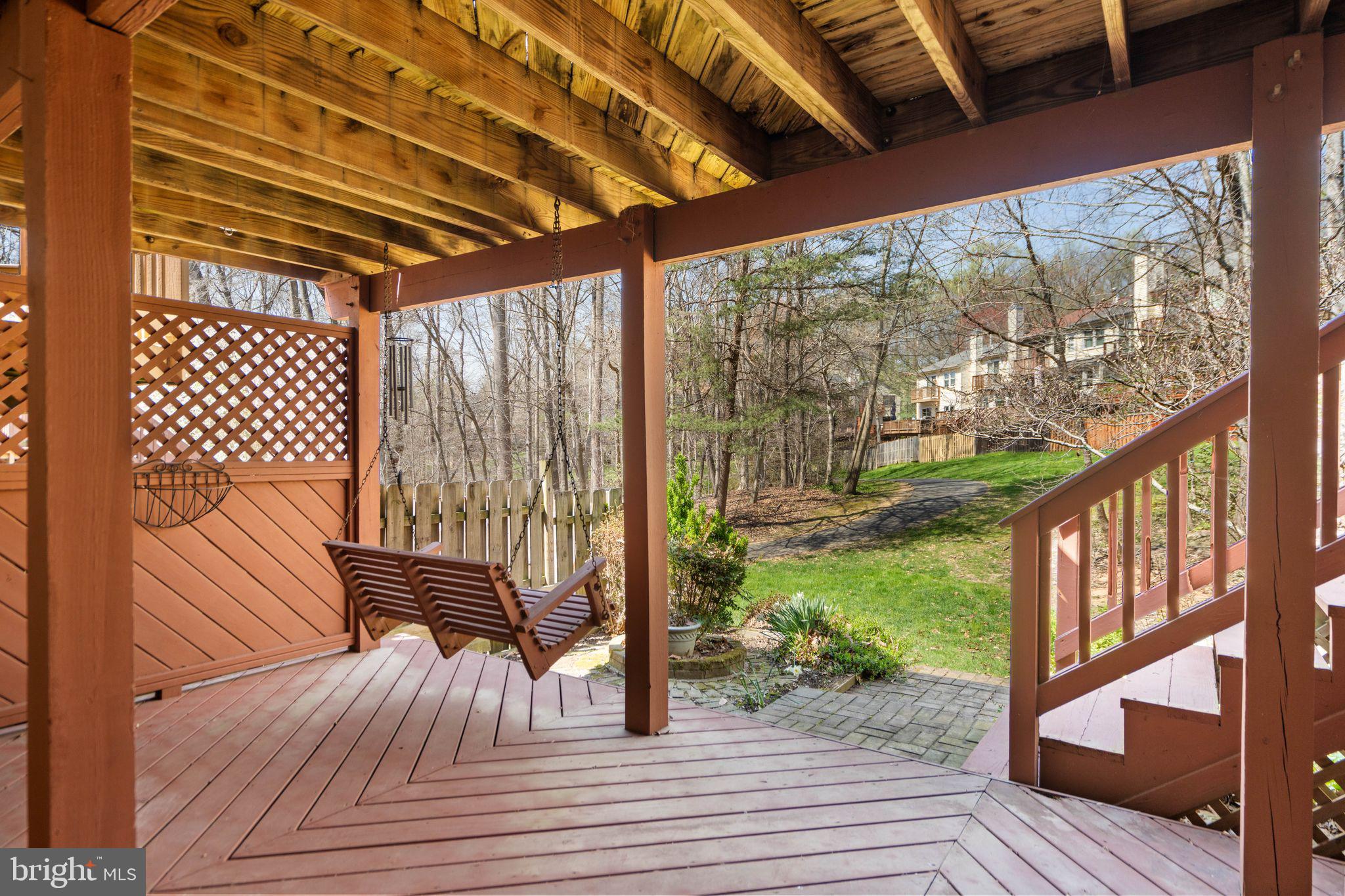 9012 Daum Court Springfield, VA 22153 - Photo 15 of 46 Serene outdoor retreat with swing.