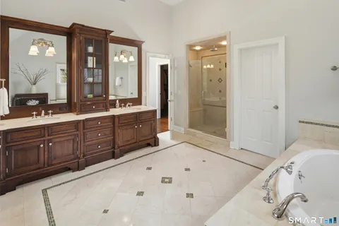 a bathroom with a sink and a bathtub