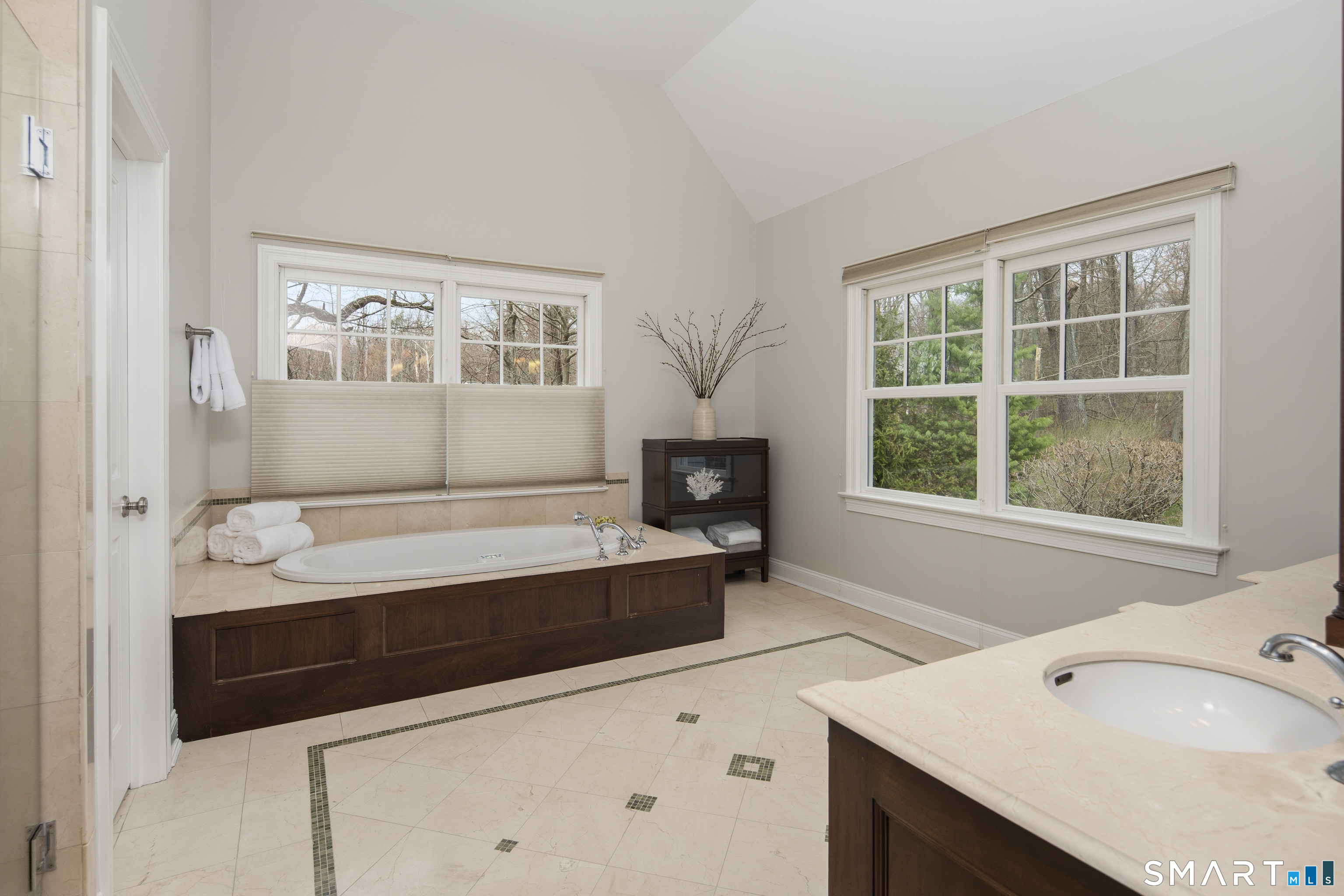 137 Linden Tree Road Wilton, CT 06897 - Photo 18 of 40 a bathroom with a sink and a bathtub