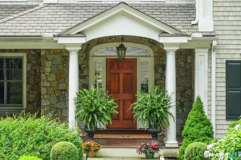 a front view of a house