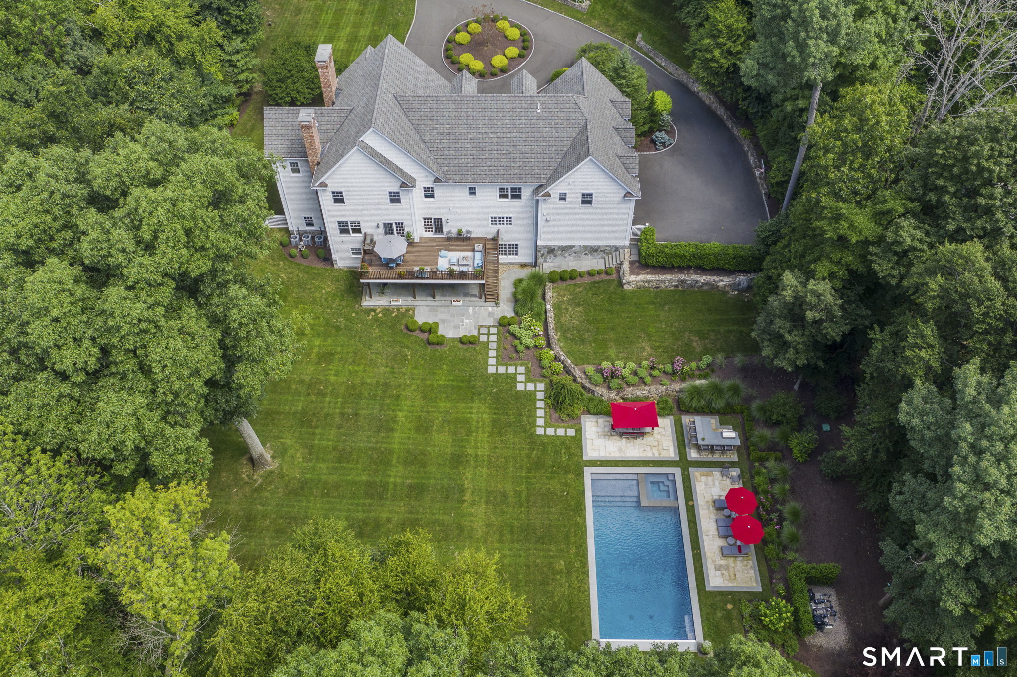 137 Linden Tree Road Wilton, CT 06897 - Photo 39 of 40 an aerial view of a house