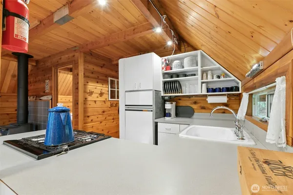 a building outdoor space with granite countertop