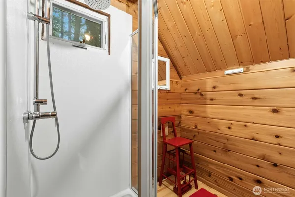 a close view of a closet