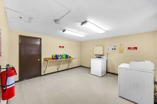 a room with storage and utility