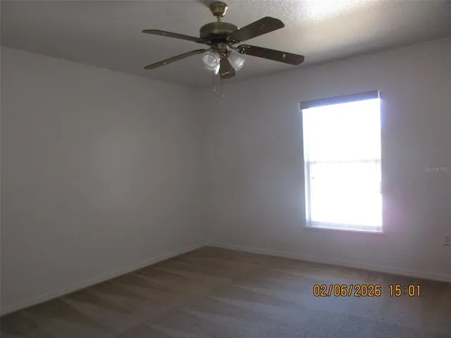 a view of a livingroom with a window