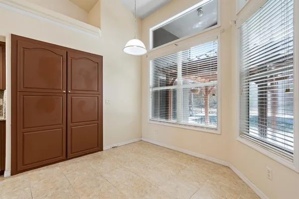 a view of a closet in a room