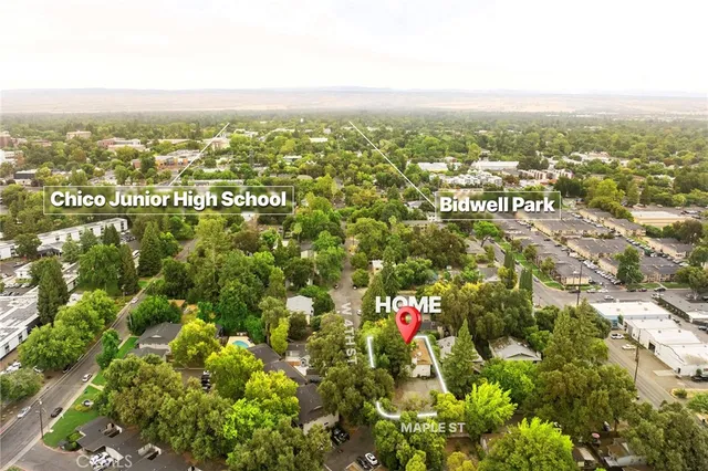 a view of city and mountain