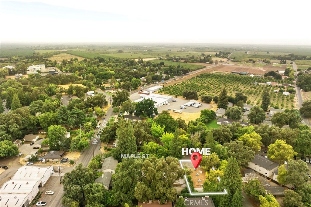 403 Maple Street Chico, CA 95928 - Photo 18 of 18 an aerial view of residential houses with outdoor space and trees
