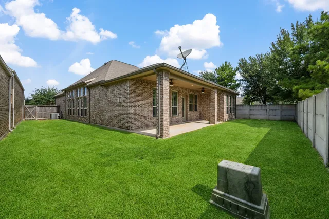 a view of a backyard with a garden