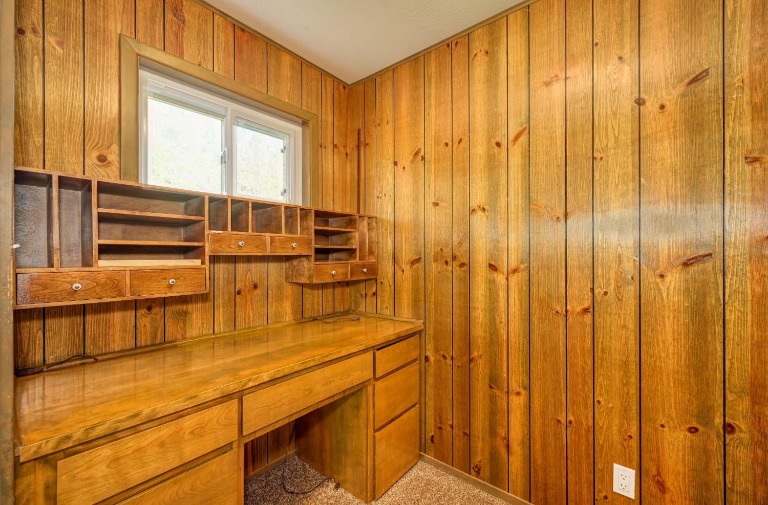 4541 Meadowbrook Road Garden Valley, CA 95633 - Photo 25 of 71 unfurnished office with wood walls and light carpet